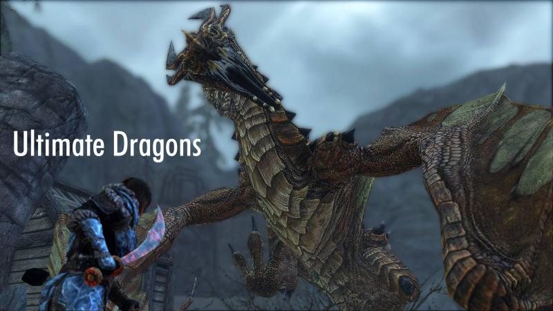 ドラゴン戦闘オーバーホールmod Ultimate Dragons Skyrimshot